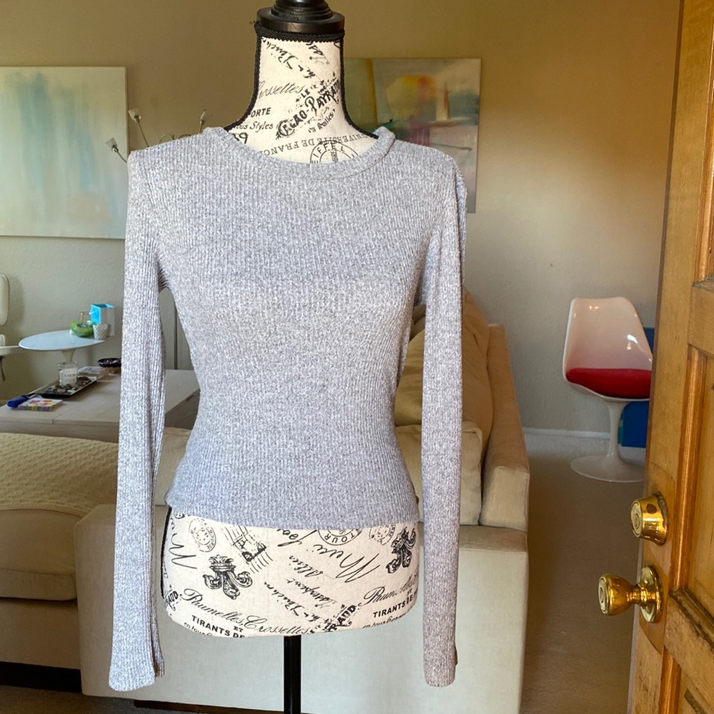 Excellent condition ribbed knit Zara top, cotton blend
